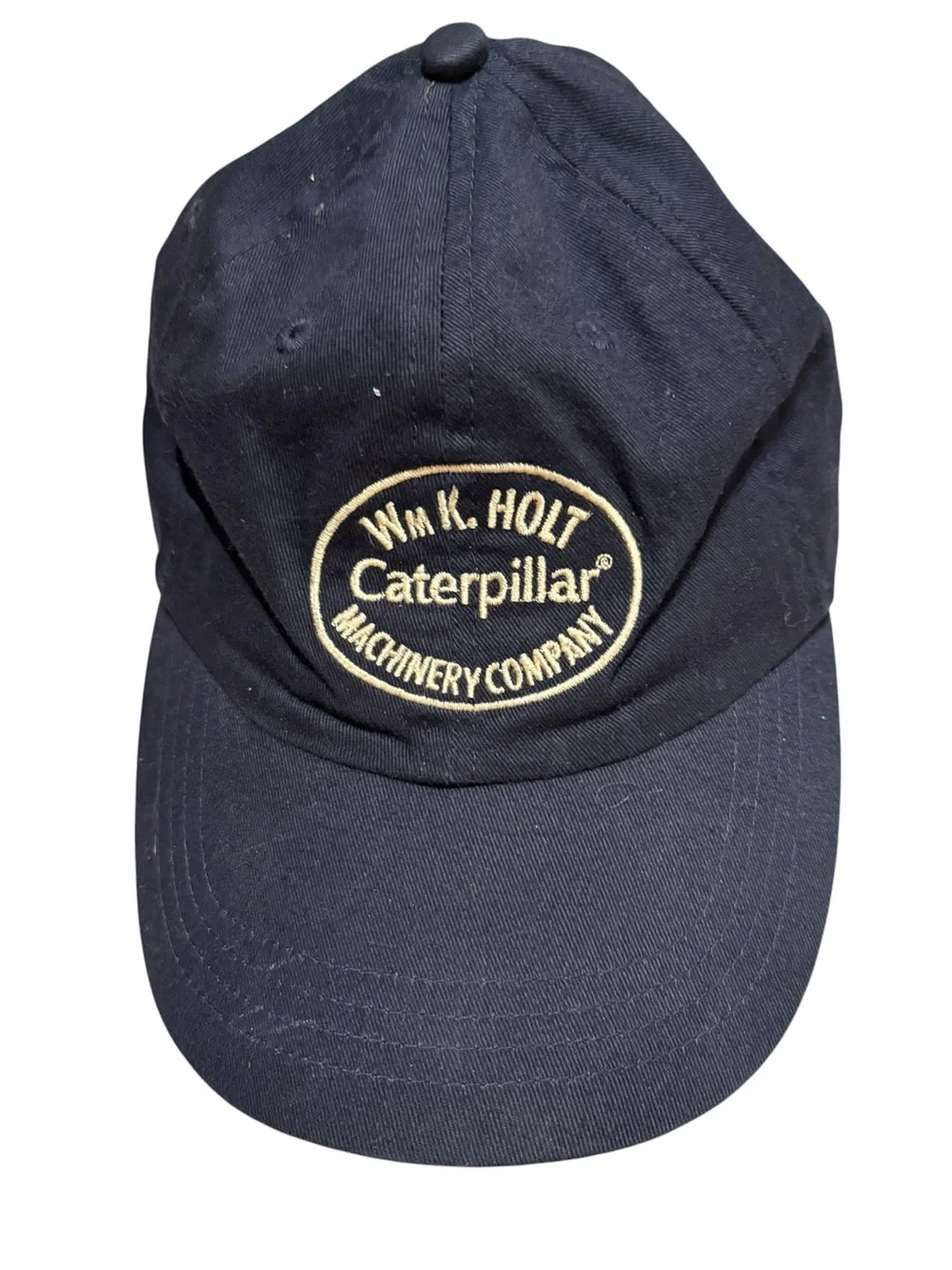 Vtg Wm K Holt Caterpillar Machinery Company Hat GUC Navy Strapback Cap